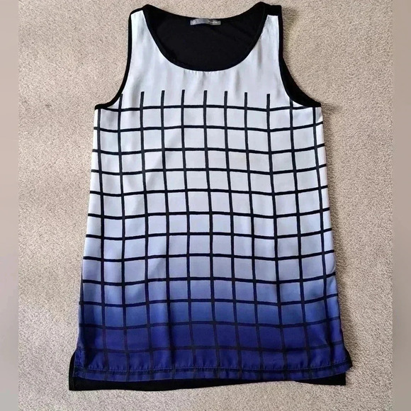 ❤️ Smart Set Blue White Gradient Print Sleeveless Top Women's Size XS - Picture 10 of 10